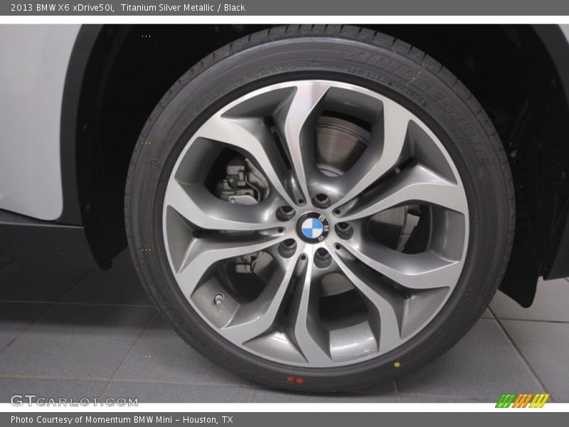 Titanium Silver Metallic / Black 2013 BMW X6 xDrive50i