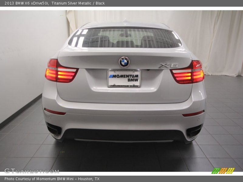Titanium Silver Metallic / Black 2013 BMW X6 xDrive50i