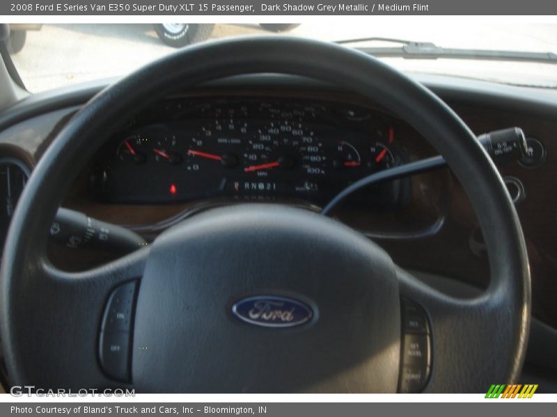Dark Shadow Grey Metallic / Medium Flint 2008 Ford E Series Van E350 Super Duty XLT 15 Passenger