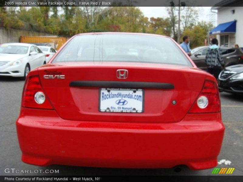 Rallye Red / Black 2005 Honda Civic Value Package Coupe