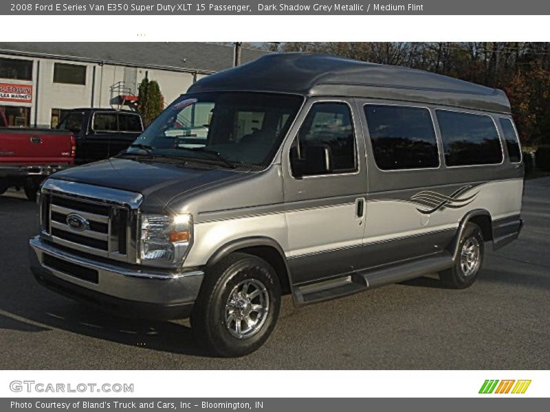 Dark Shadow Grey Metallic / Medium Flint 2008 Ford E Series Van E350 Super Duty XLT 15 Passenger