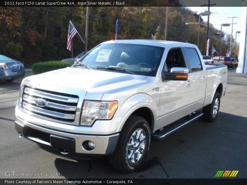 Ingot Silver Metallic / Black 2013 Ford F150 Lariat SuperCrew 4x4