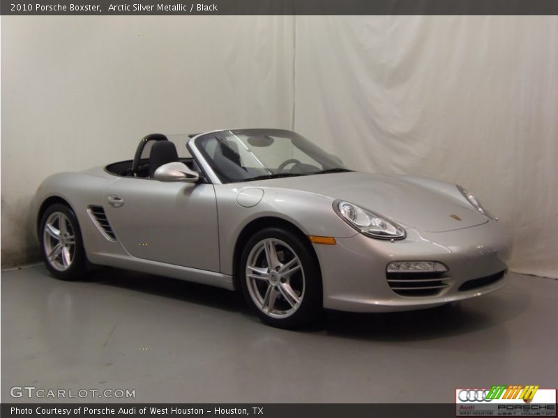 Arctic Silver Metallic / Black 2010 Porsche Boxster