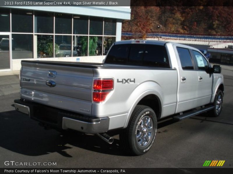 Ingot Silver Metallic / Black 2013 Ford F150 Lariat SuperCrew 4x4