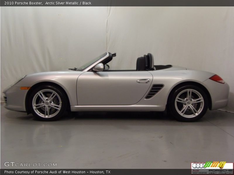 Arctic Silver Metallic / Black 2010 Porsche Boxster