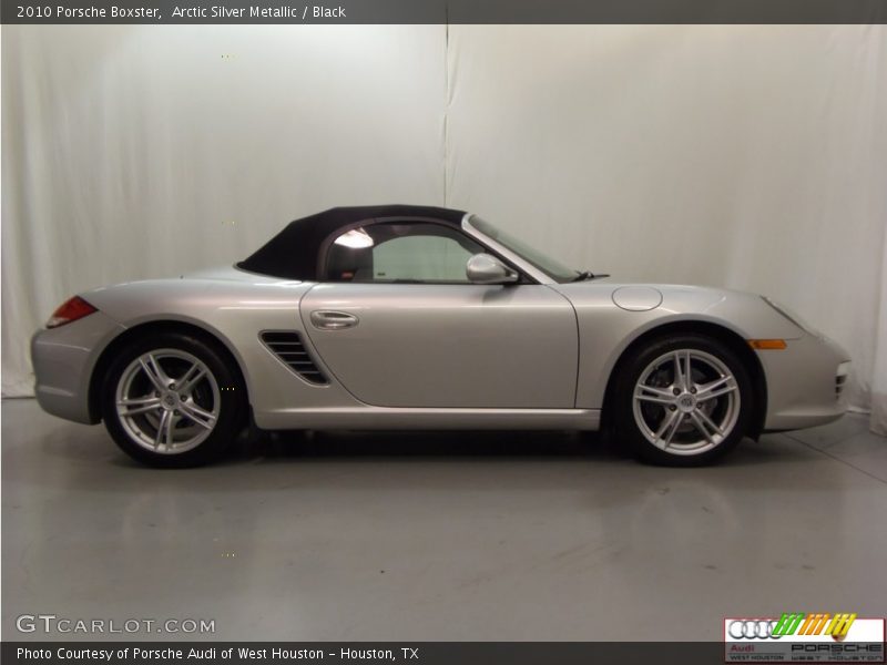Arctic Silver Metallic / Black 2010 Porsche Boxster