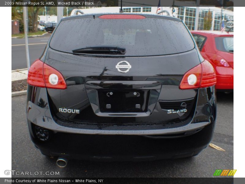 Wicked Black / Black 2009 Nissan Rogue SL AWD