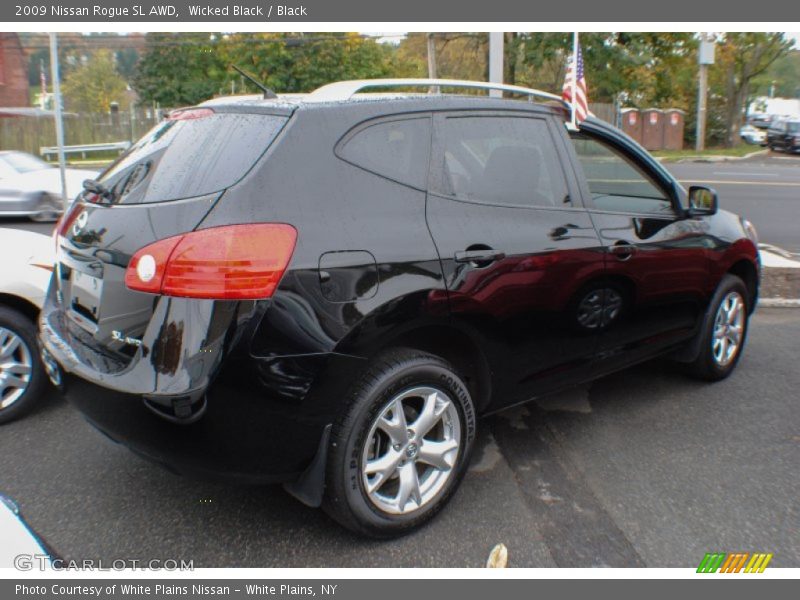 Wicked Black / Black 2009 Nissan Rogue SL AWD