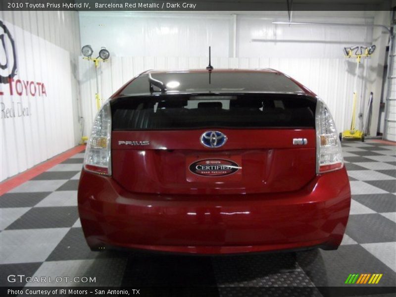 Barcelona Red Metallic / Dark Gray 2010 Toyota Prius Hybrid IV