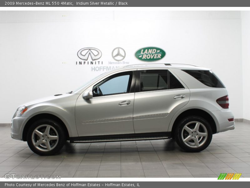 Iridium Silver Metallic / Black 2009 Mercedes-Benz ML 550 4Matic