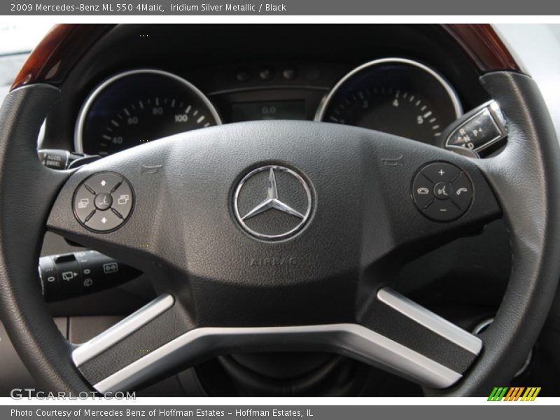 Iridium Silver Metallic / Black 2009 Mercedes-Benz ML 550 4Matic