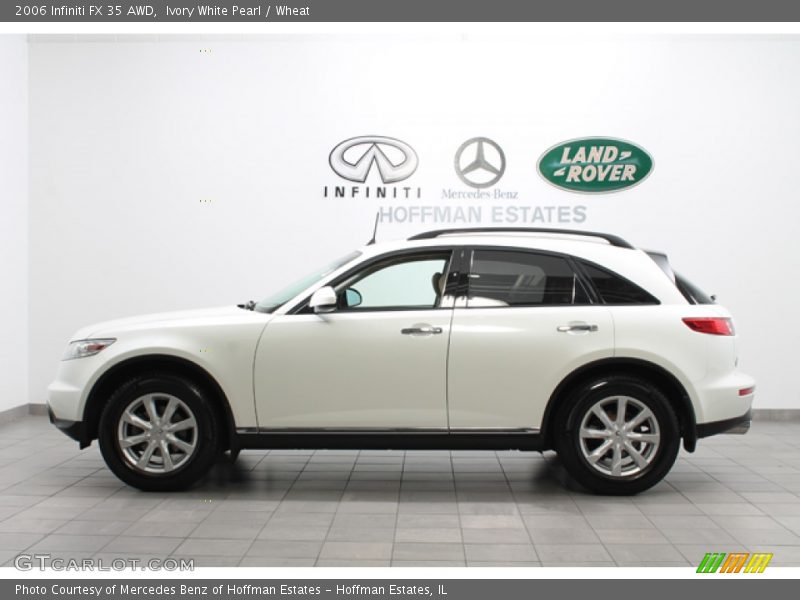 Ivory White Pearl / Wheat 2006 Infiniti FX 35 AWD