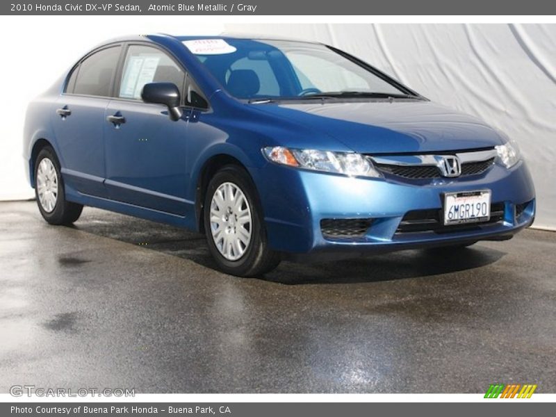Atomic Blue Metallic / Gray 2010 Honda Civic DX-VP Sedan