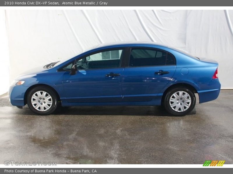 Atomic Blue Metallic / Gray 2010 Honda Civic DX-VP Sedan