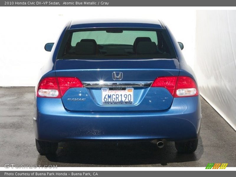 Atomic Blue Metallic / Gray 2010 Honda Civic DX-VP Sedan