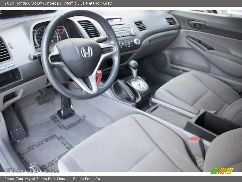 Atomic Blue Metallic / Gray 2010 Honda Civic DX-VP Sedan