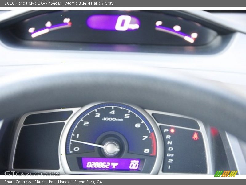 Atomic Blue Metallic / Gray 2010 Honda Civic DX-VP Sedan