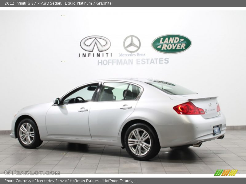 Liquid Platinum / Graphite 2012 Infiniti G 37 x AWD Sedan