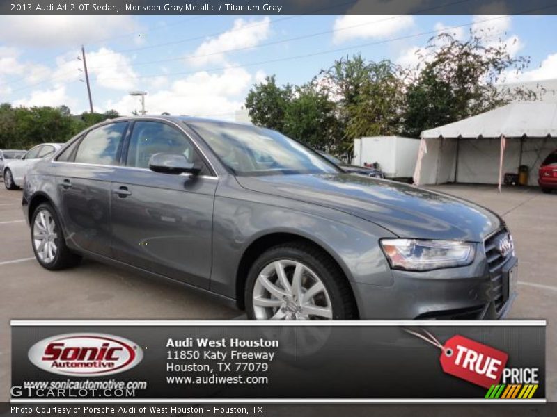 Monsoon Gray Metallic / Titanium Gray 2013 Audi A4 2.0T Sedan