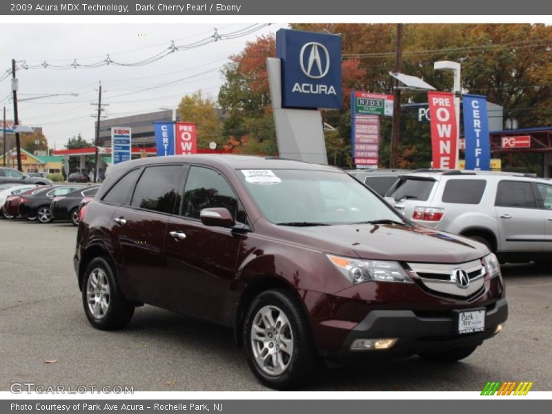 Dark Cherry Pearl / Ebony 2009 Acura MDX Technology