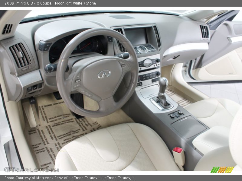 Moonlight White / Stone 2009 Infiniti G 37 x Coupe