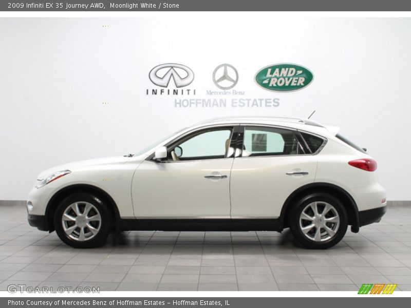 Moonlight White / Stone 2009 Infiniti EX 35 Journey AWD