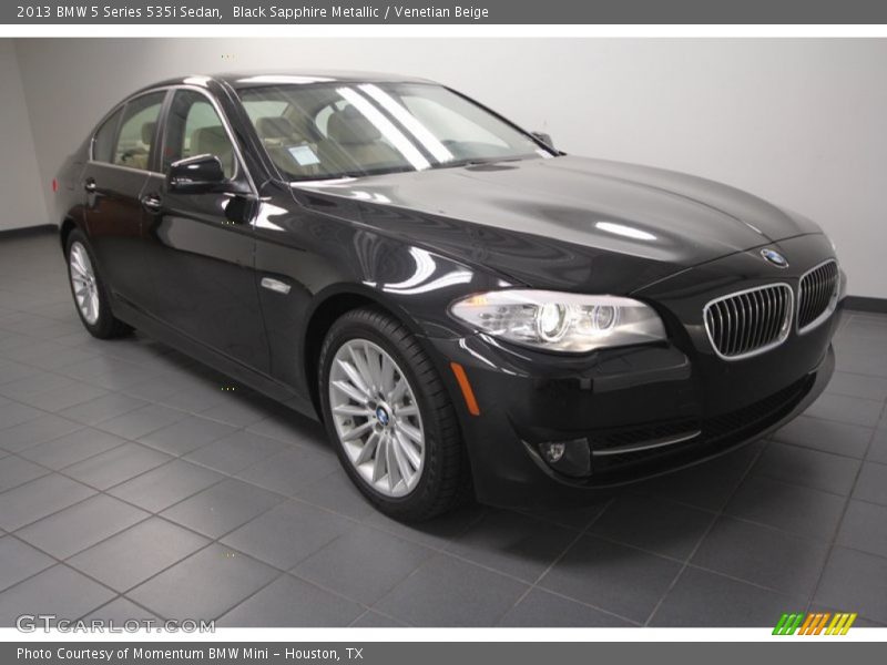 Black Sapphire Metallic / Venetian Beige 2013 BMW 5 Series 535i Sedan