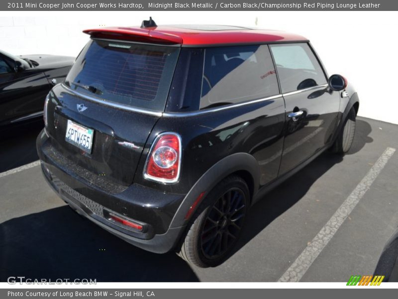 Midnight Black Metallic / Carbon Black/Championship Red Piping Lounge Leather 2011 Mini Cooper John Cooper Works Hardtop