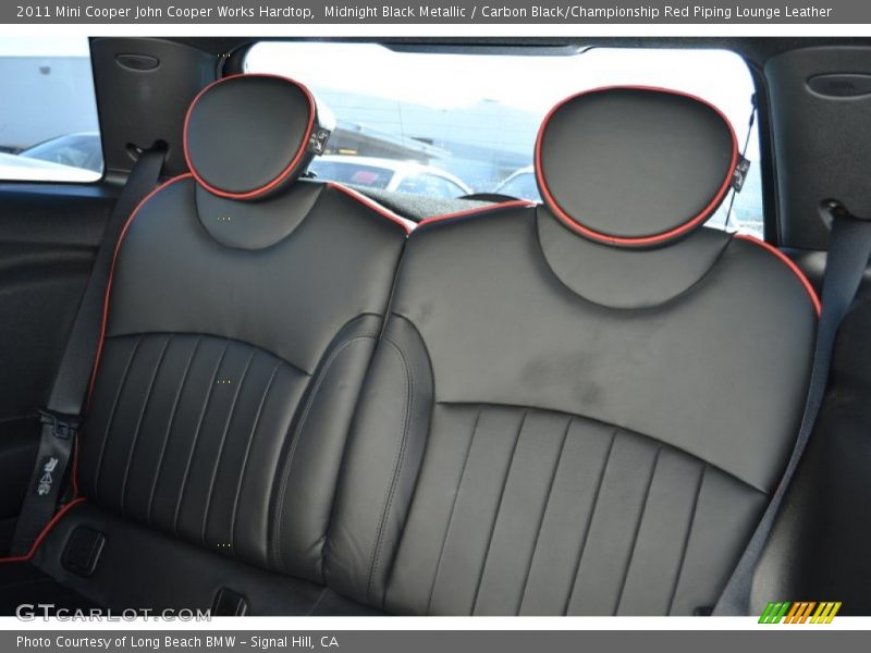 Midnight Black Metallic / Carbon Black/Championship Red Piping Lounge Leather 2011 Mini Cooper John Cooper Works Hardtop
