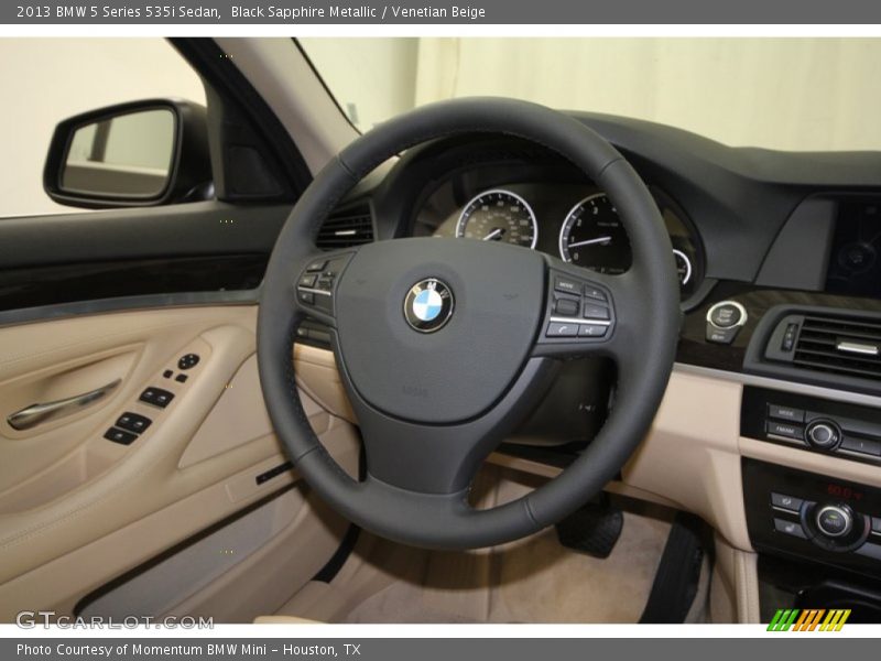 Black Sapphire Metallic / Venetian Beige 2013 BMW 5 Series 535i Sedan