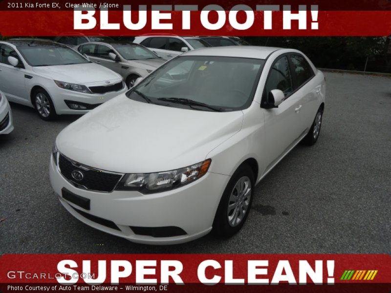 Clear White / Stone 2011 Kia Forte EX
