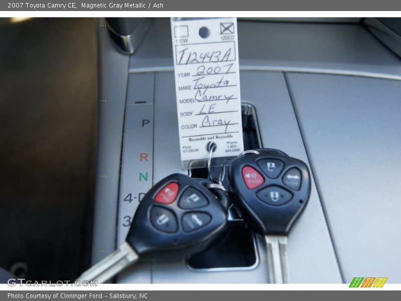 Magnetic Gray Metallic / Ash 2007 Toyota Camry CE