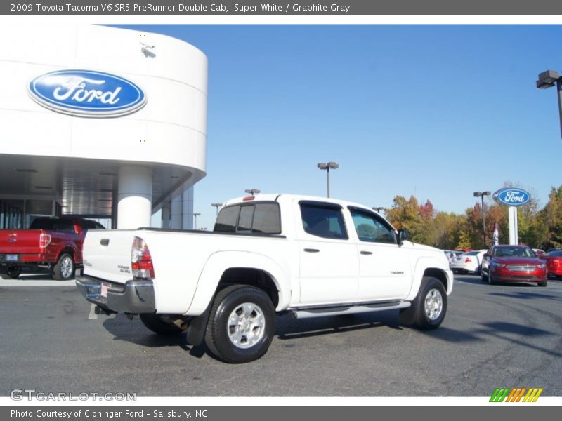 Super White / Graphite Gray 2009 Toyota Tacoma V6 SR5 PreRunner Double Cab