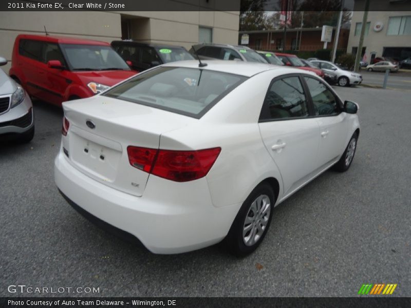 Clear White / Stone 2011 Kia Forte EX