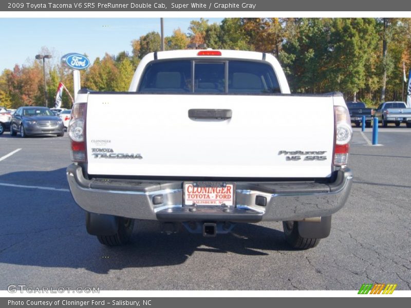 Super White / Graphite Gray 2009 Toyota Tacoma V6 SR5 PreRunner Double Cab