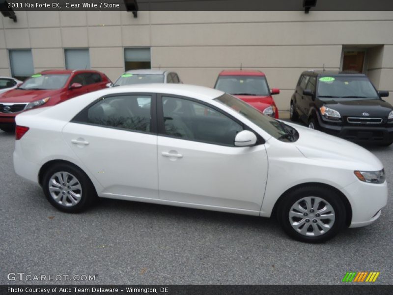 Clear White / Stone 2011 Kia Forte EX