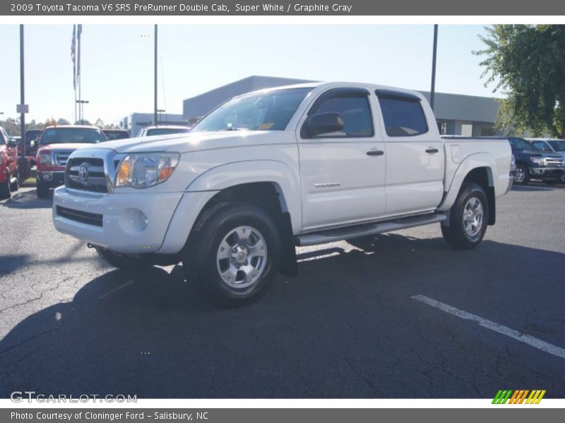 Super White / Graphite Gray 2009 Toyota Tacoma V6 SR5 PreRunner Double Cab