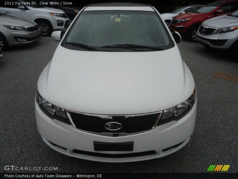 Clear White / Stone 2011 Kia Forte EX