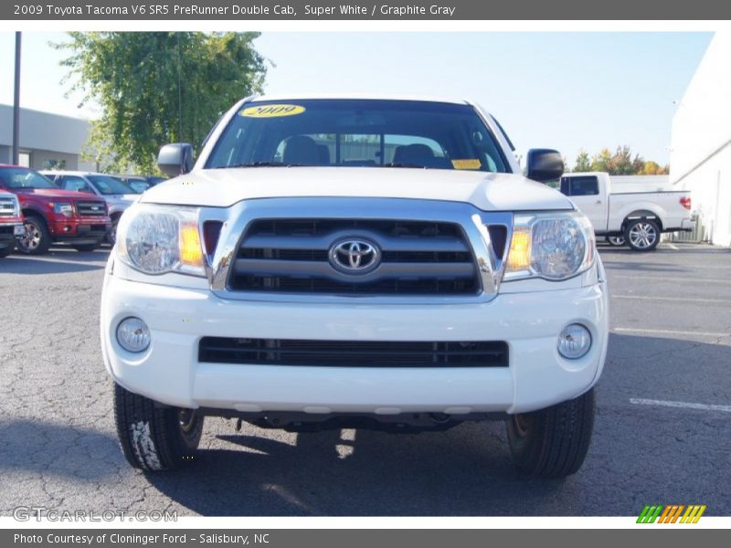 Super White / Graphite Gray 2009 Toyota Tacoma V6 SR5 PreRunner Double Cab