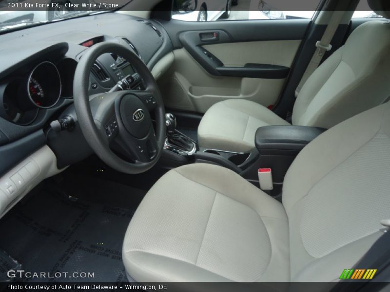 Clear White / Stone 2011 Kia Forte EX