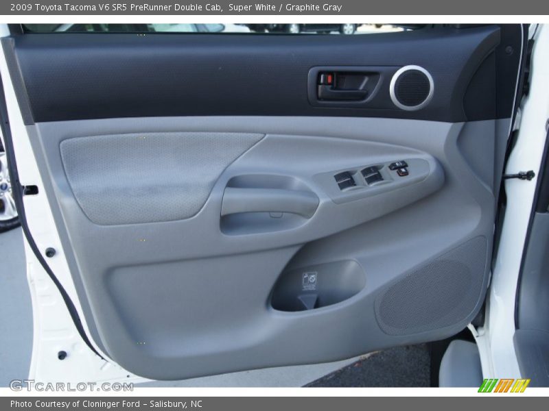 Super White / Graphite Gray 2009 Toyota Tacoma V6 SR5 PreRunner Double Cab