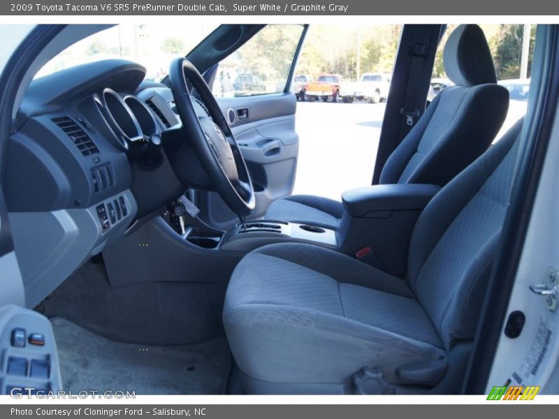 Super White / Graphite Gray 2009 Toyota Tacoma V6 SR5 PreRunner Double Cab