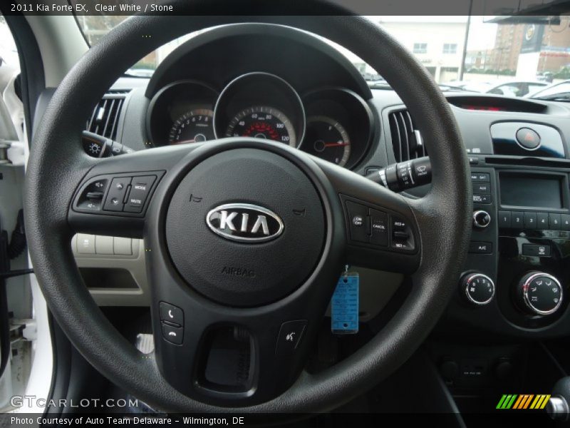 Clear White / Stone 2011 Kia Forte EX