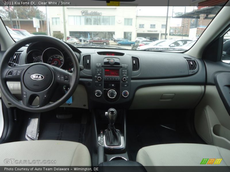 Clear White / Stone 2011 Kia Forte EX