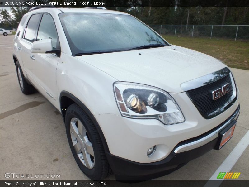 White Diamond Tricoat / Ebony 2008 GMC Acadia SLT