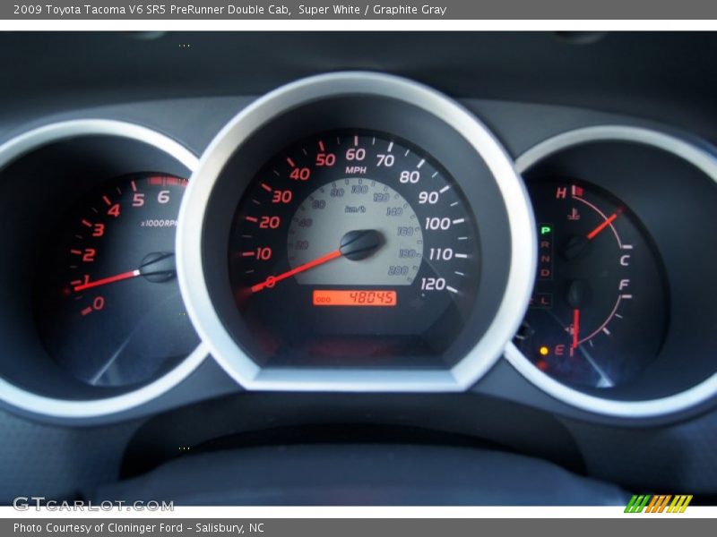 Super White / Graphite Gray 2009 Toyota Tacoma V6 SR5 PreRunner Double Cab