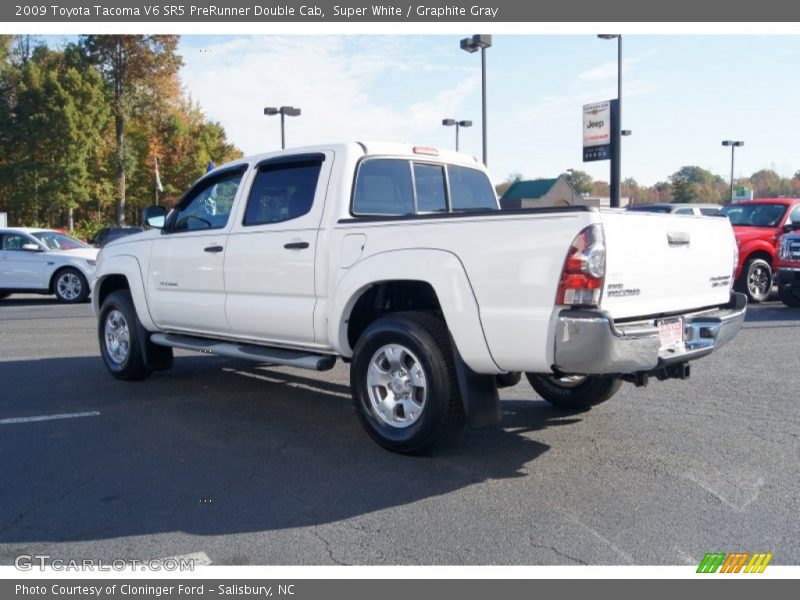 Super White / Graphite Gray 2009 Toyota Tacoma V6 SR5 PreRunner Double Cab