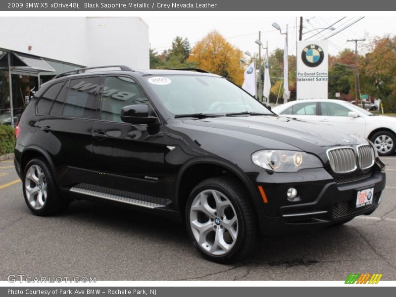 Black Sapphire Metallic / Grey Nevada Leather 2009 BMW X5 xDrive48i