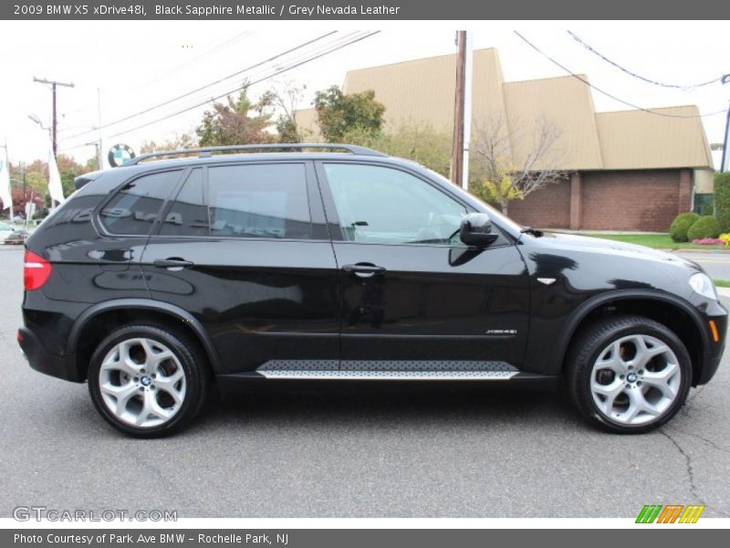 Black Sapphire Metallic / Grey Nevada Leather 2009 BMW X5 xDrive48i