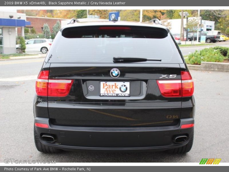 Black Sapphire Metallic / Grey Nevada Leather 2009 BMW X5 xDrive48i